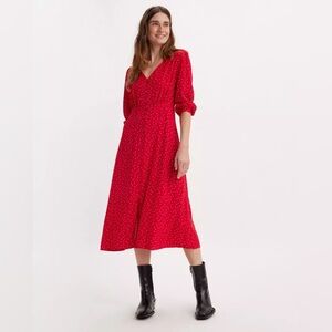 LEVI’S Red Long Sleeve Breslin Dress